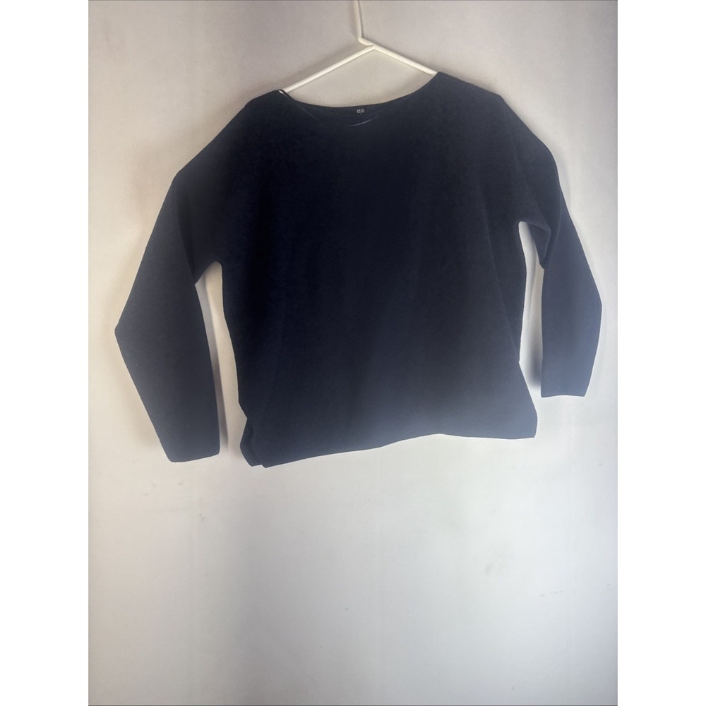 Uniqlo Dark, Blue Sweater Crew Neck Woman, Lightweight Size Xs( Oversized)